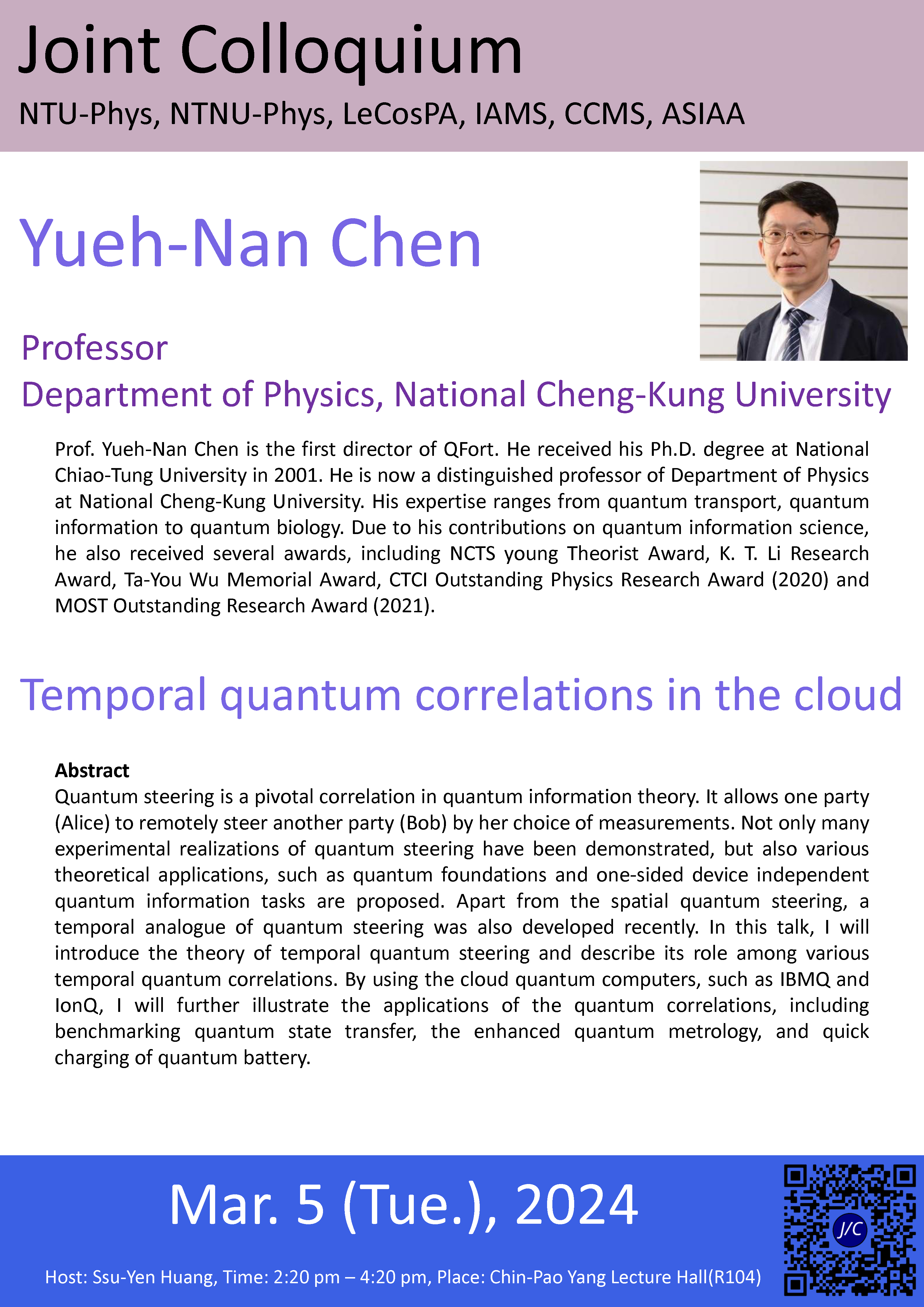 Temporal quantum correlations in the cloud